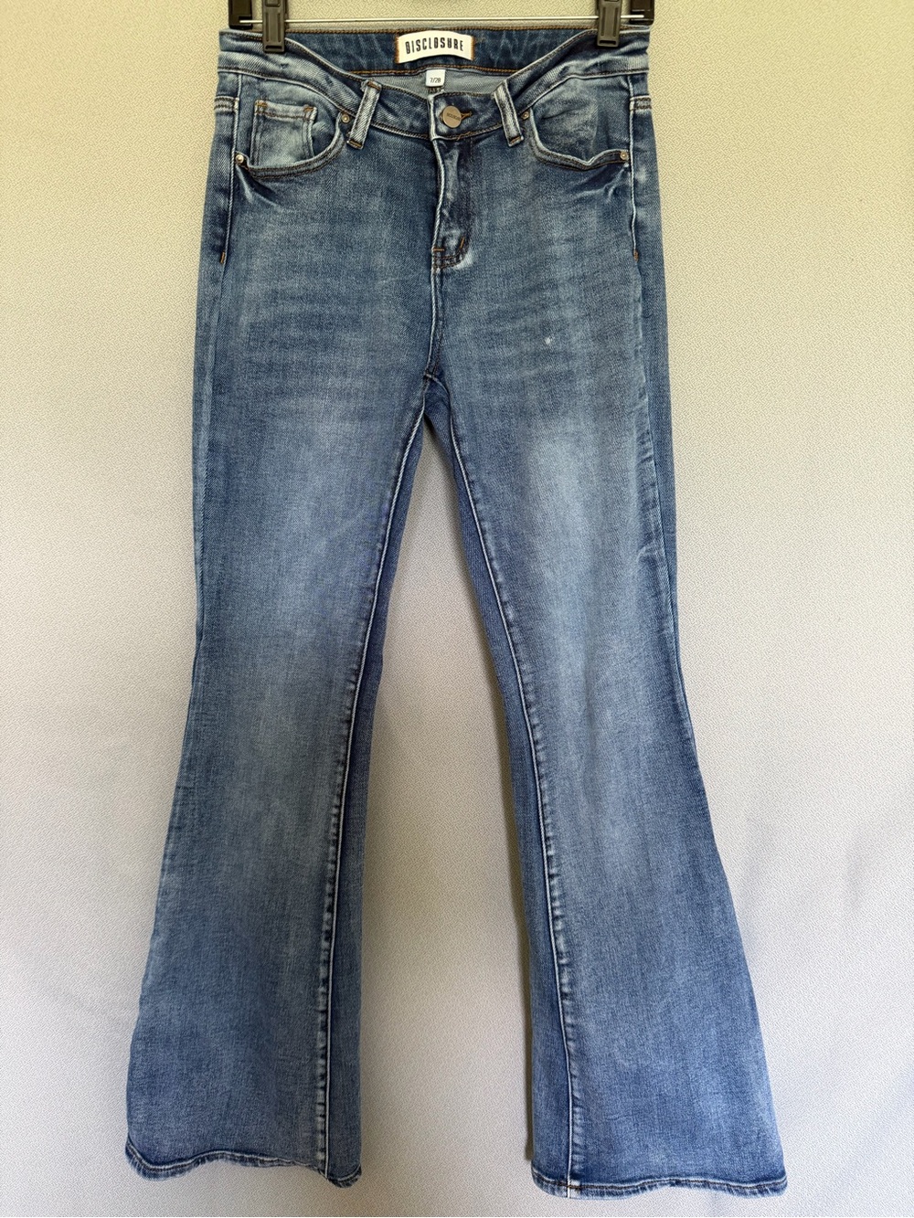 Disclosure Women’s 7/28 Bootcut Flare Jeans – Medium Wash